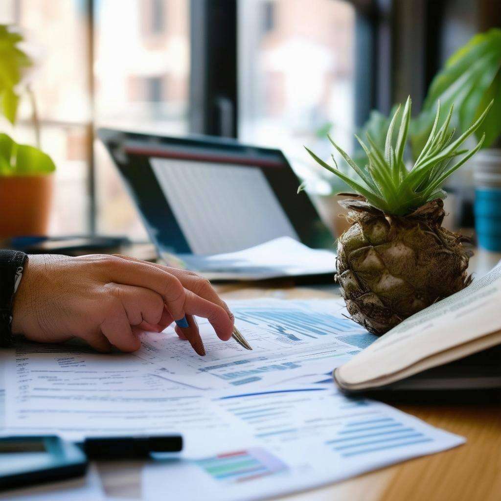 Laptop displaying QuickBooks Online financial reports with highlighted invoice and bank deposit entries, representing common income recording mistakes.